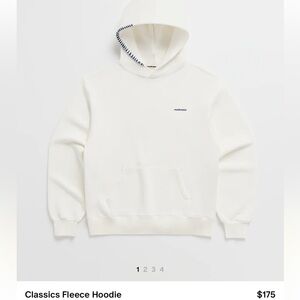 Madhappy cream with navy hoodie